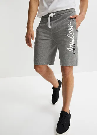 Bermude cu jerse • gri melanj imprimat • magazin bonprix