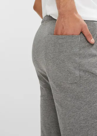 Jersey bermuda • grijs gemêleerd met print • bonprix online shop