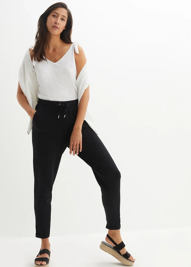 Pantalon en jersey coton extensible • noir • product-page.page-title-suffix