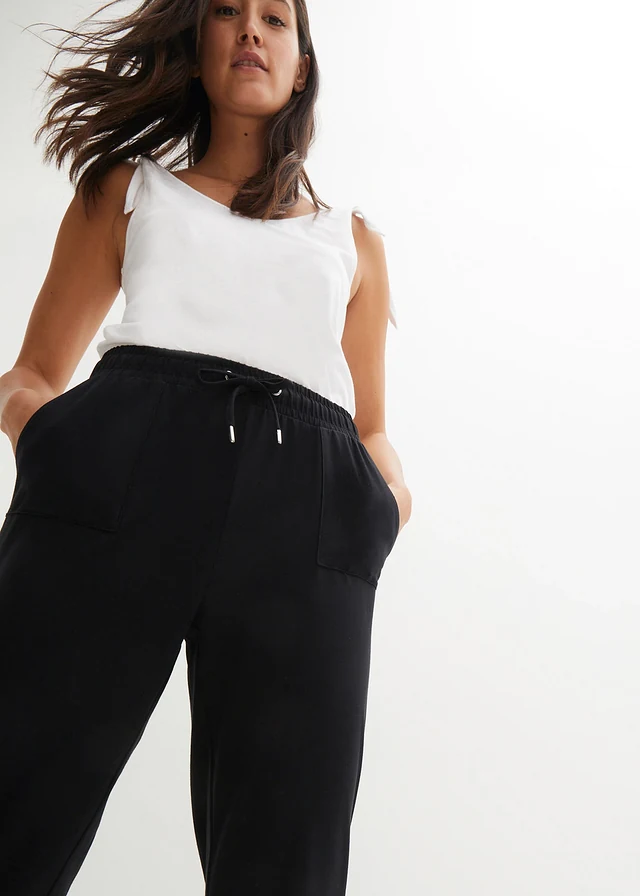 Pantalon en jersey coton extensible • noir • product-page.page-title-suffix