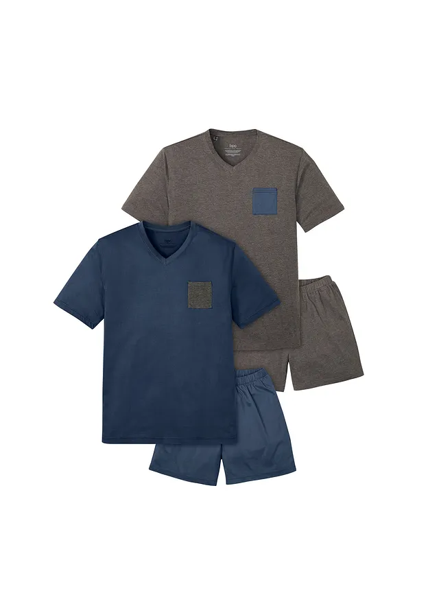 Pijama scurtă cu bumbac (4 piese)