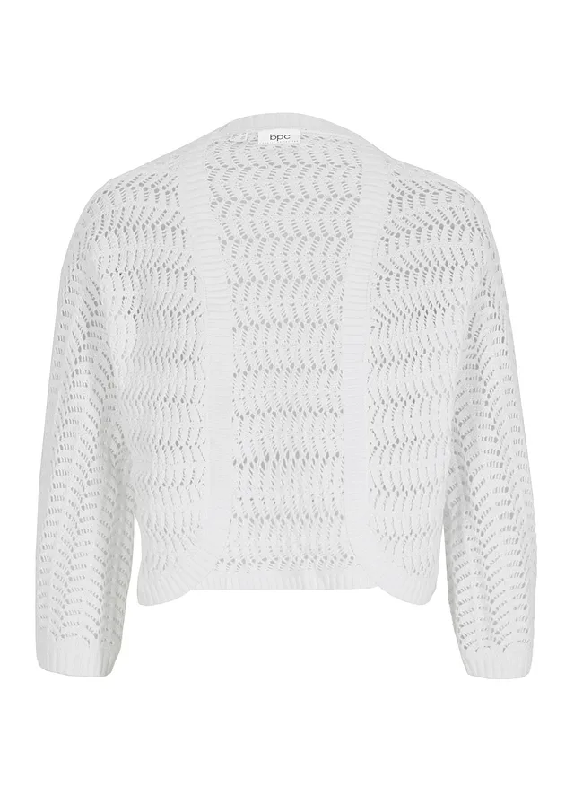 Bolero v háčkovanom vzhľade, polovičný rukáv