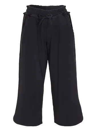 Jersey broek in een katoenmix, Kleur: zwart