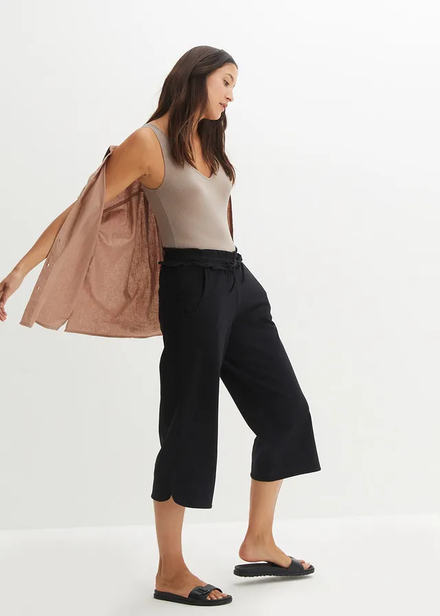 Top côtelé en viscose douce, Couleur: taupe