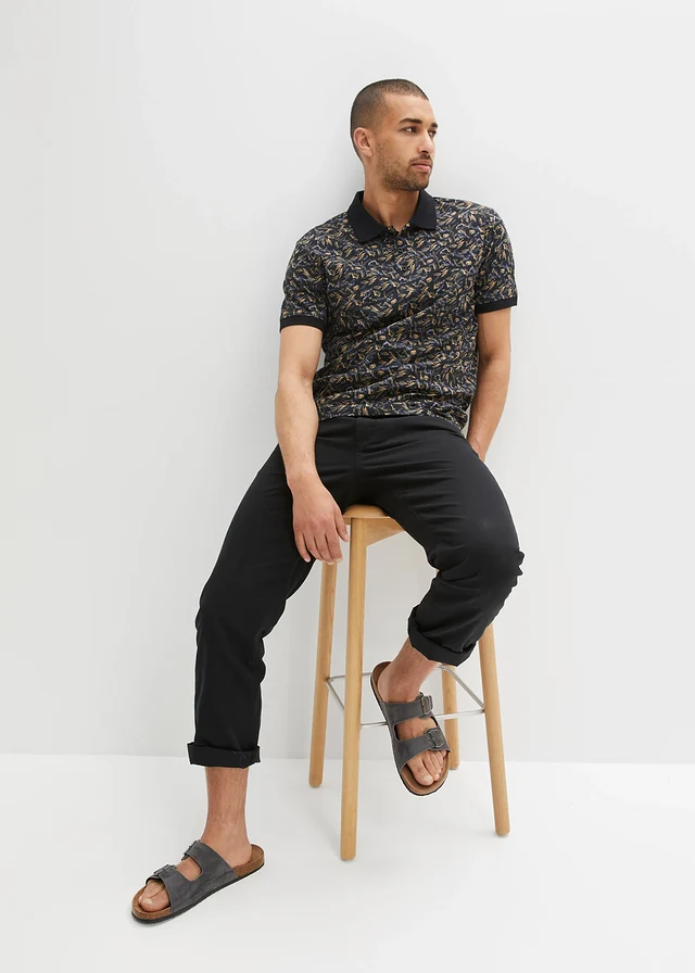 Poloshirt, korte mouw, Kleur: zwart