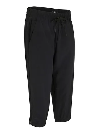 Rychleschnoucí funkční kalhoty v capri délce • černá • bonprix obchod
