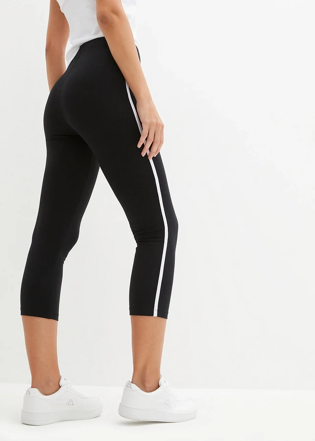 Legging de sport, longueur 3/4, Couleur: noir