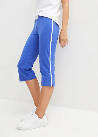 Sport capri in een katoenmix met stretch (set van 2) • edelsteenblauw+zwart • bonprix online shop