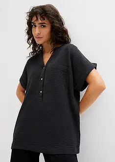 Blouse manches courtes en gaze de coton
