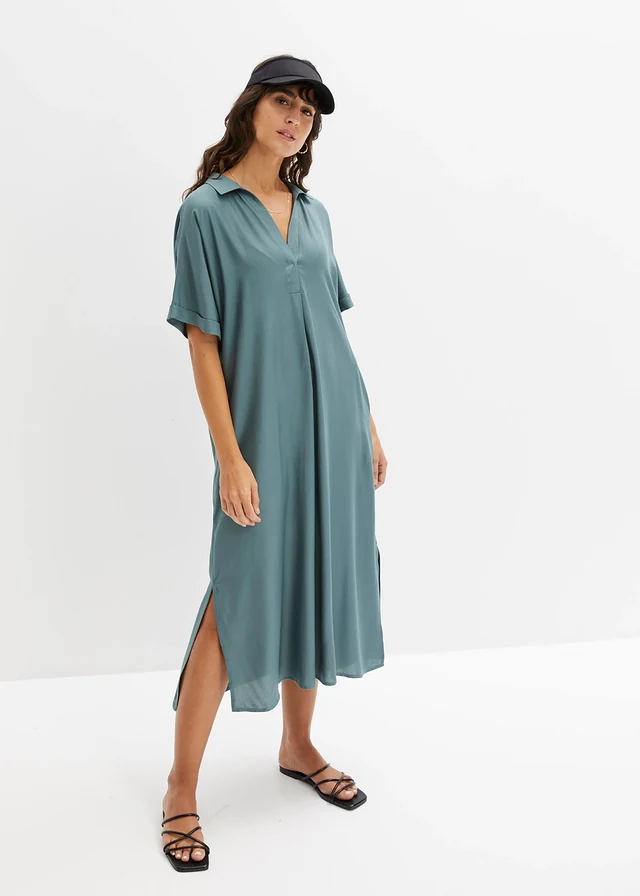 Robe col chemise à poches • gris vert • product-page.page-title-suffix