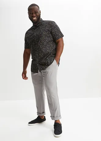 Overhemd met korte mouwen, Kleur: zwart