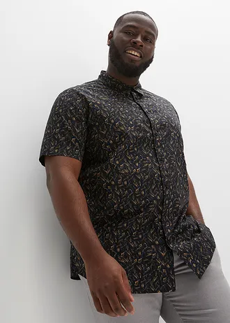 Overhemd met korte mouwen, Kleur: zwart