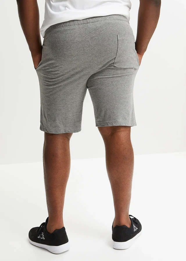 Bermude din jerse Regular Fit, culoare: gri melanj cu imprimeu
