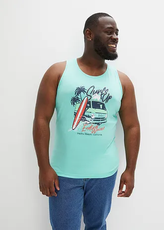 Tanktop van biologisch katoen (set van 2), Kleur: donkerblauw+mentholblauw