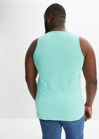 Tanktop van biologisch katoen (set van 2), Kleur: donkerblauw+mentholblauw