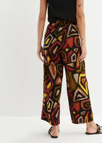 Culotte van soepele viscose • karmijnrood/zwart grafische print • bonprix online shop