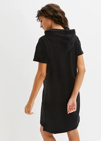 Sweatjurk met korte mouwen, Kleur: zwart