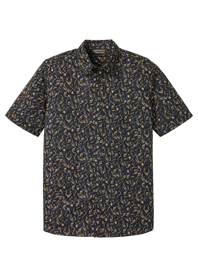 Chemise manches courtes 100% coton • noir • Boutique bonprix