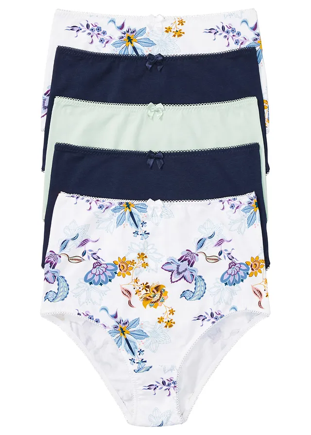 Chiloţi pe talie cu bumbac bio (5buc.)