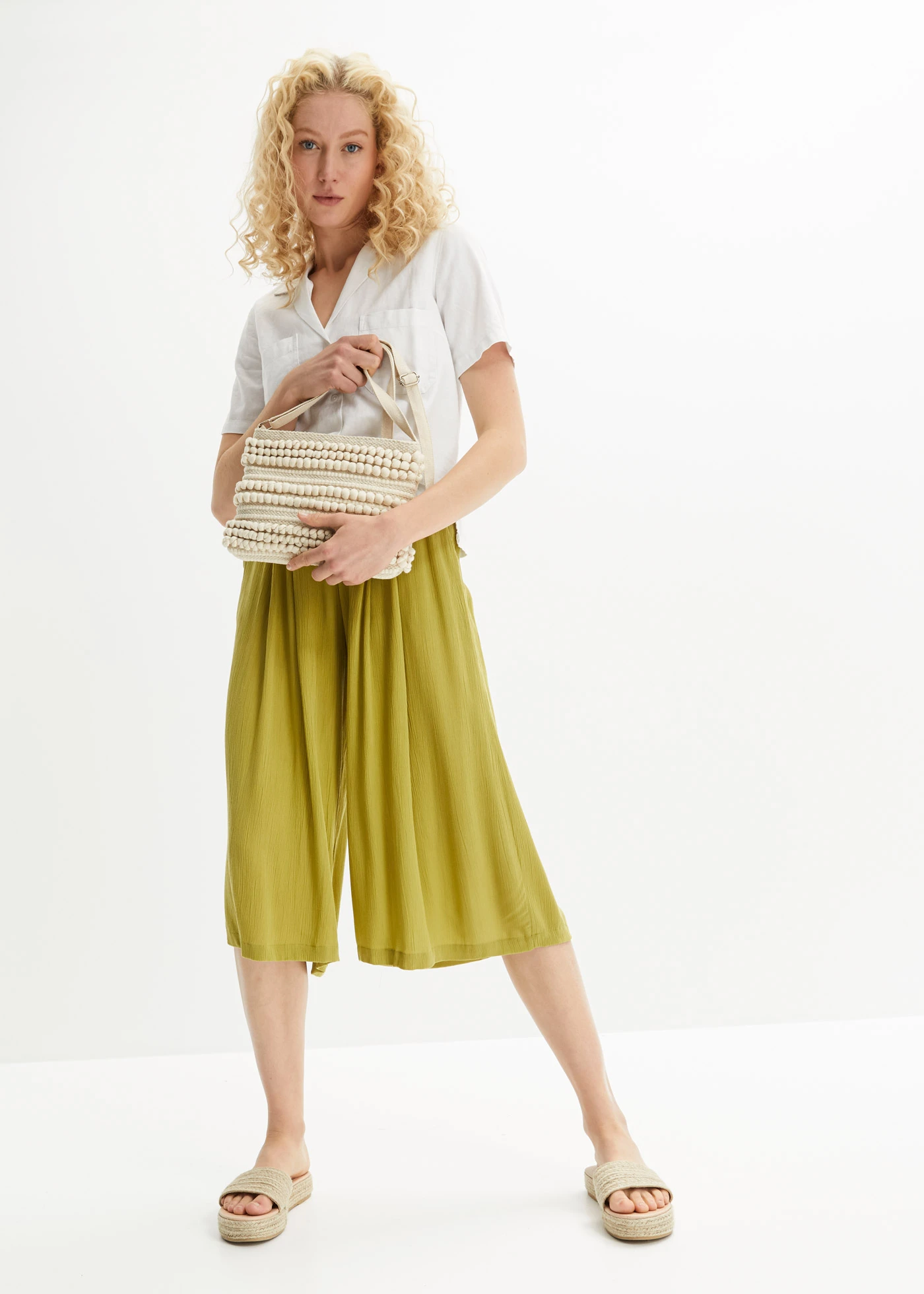 Stoffen schoudertas • crème • bonprix online shop