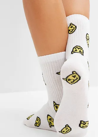 Skarpetki tenisowe (5 par), bawełna organiczna • biały • sklep bonprix