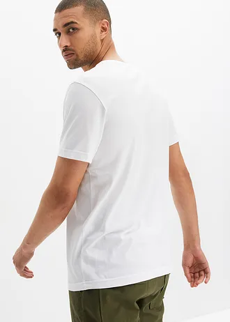 T-shirt (set van 5), Kleur: geel+kobaltturkoois+grijs gemêleerd+donkerblauw