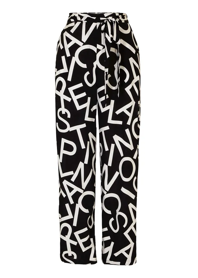 Pantaloni marlene cu cordon