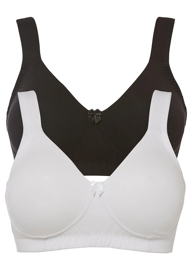 Lot de 2 soutiens-gorge minimiseurs moulés sans armatures en coton
