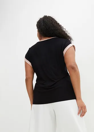 Shirt w optyce patchworkowego, kolor: czarno - miedziany metaliczny