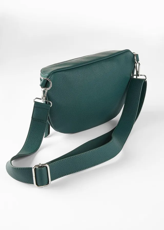 Sac banane à bandoulière interchangeable, Couleur: vert foncé