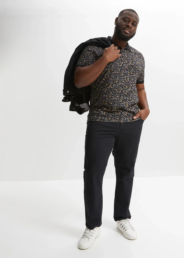 Poloshirt, korte mouw, Kleur: zwart