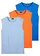 Muscle shirt (set van 3), Kleur: oranje+azuurblauw+parelblauw