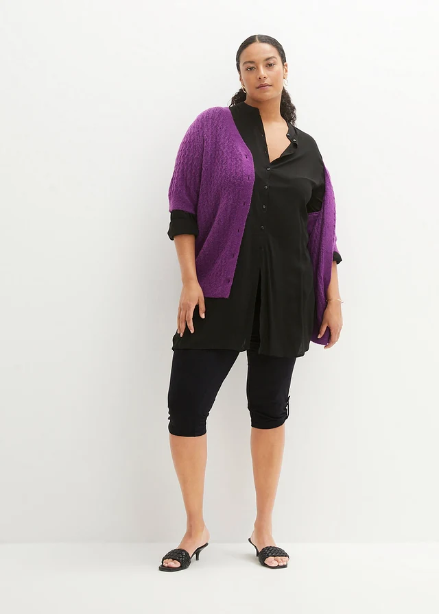 Capri legging van biologisch katoen, Kleur: zwart