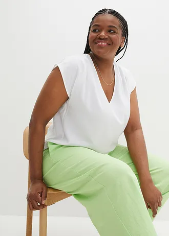 Halenka ze splývavé viskózy, barva: bílá