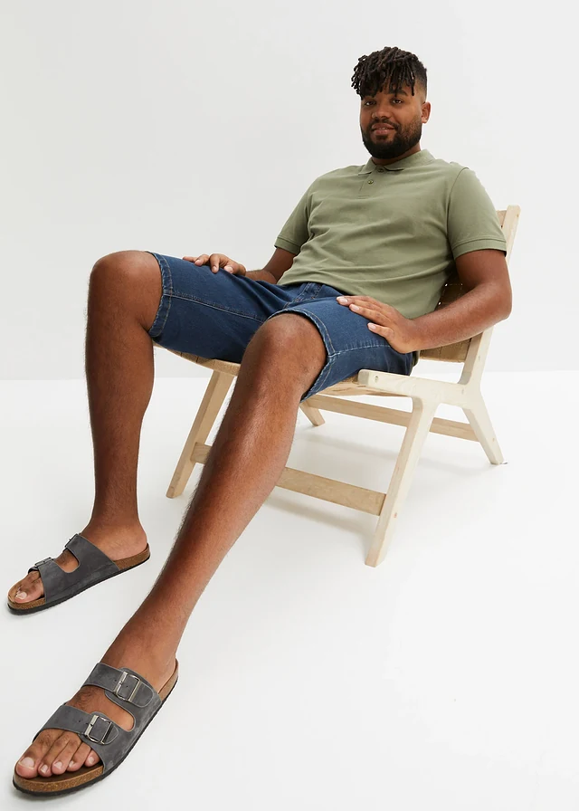 Piqué poloshirt van biologisch katoen, Kleur: olijfgroen
