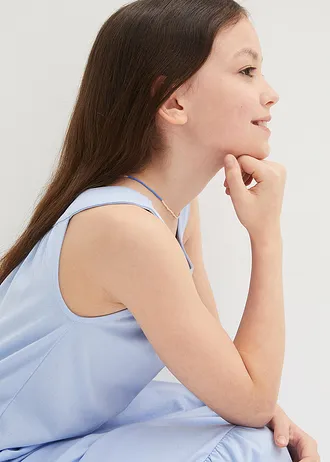 Robe longue en jersey 100% coton • bleu nacré • Boutique bonprix