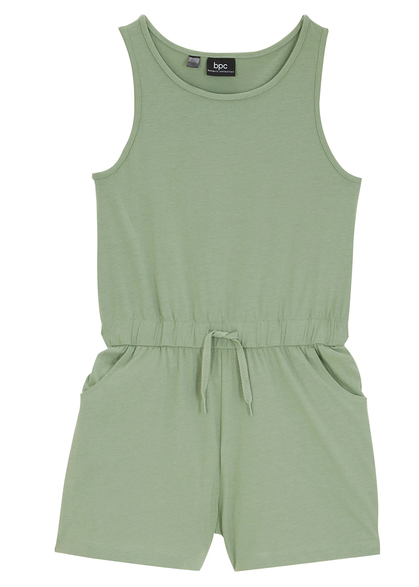 Jeysey jumpsuit van katoen • pijnboomgroen • bonprix online shop