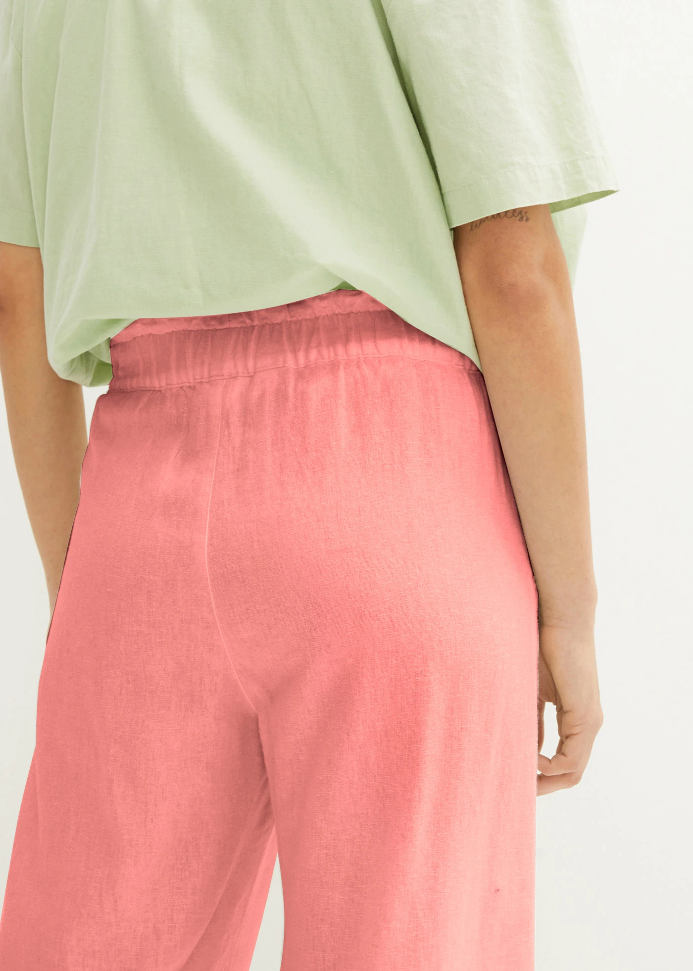 Pantalon large, longueur mollet • pêche • Boutique bonprix