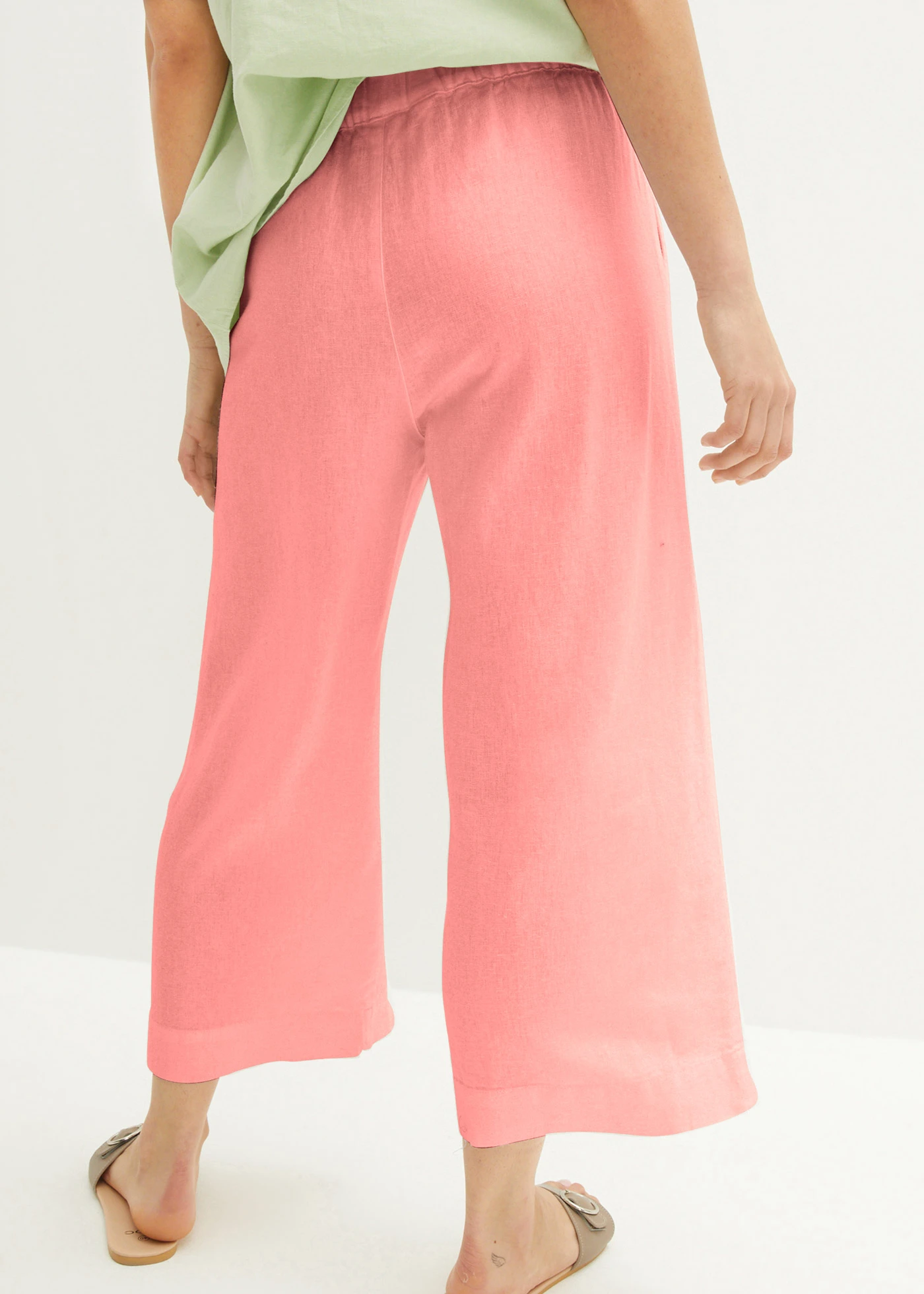 Pantalon large, longueur mollet • pêche • Boutique bonprix