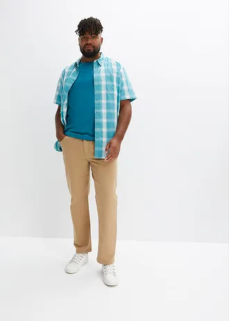 T-shirt (set van 5), Kleur: kobaltturkoois+geel+grijs gemêleerd+donkerblauw+wit