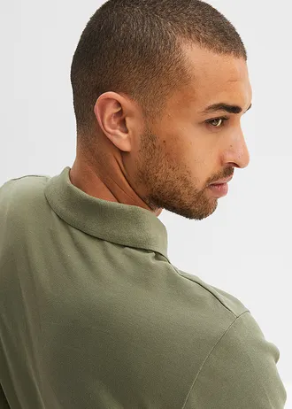 Poloshirt van piqué van puur biologisch katoen, korte mouw • olijfgroen • bonprix online shop