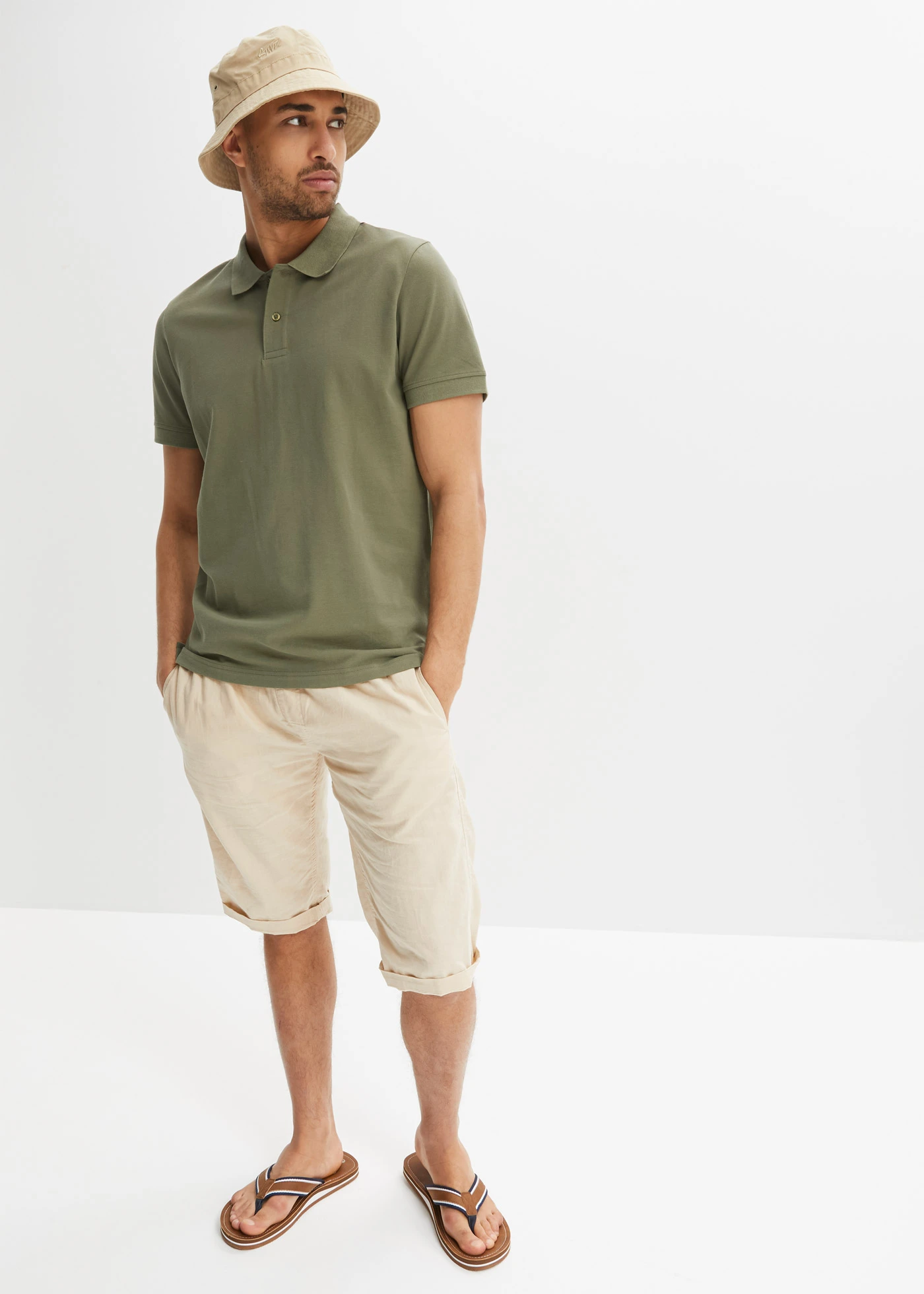 Pólo tričko z piké z čisté organické bavlny • olivová • bonprix obchod