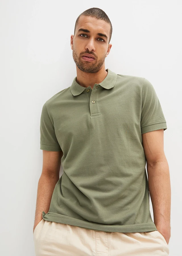 Polo en maille piquée 100% coton • olive • product-page.page-title-suffix