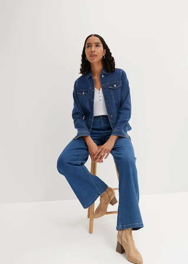 Veste en jean, Couleur: bleu denim