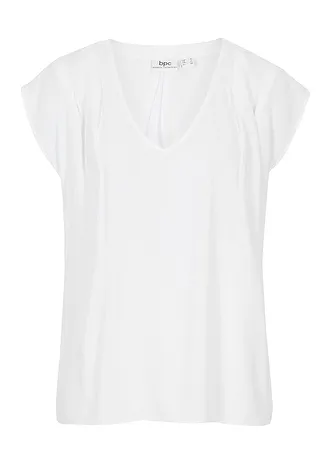 Halenka ze splývavé viskózy • bílá • bonprix obchod