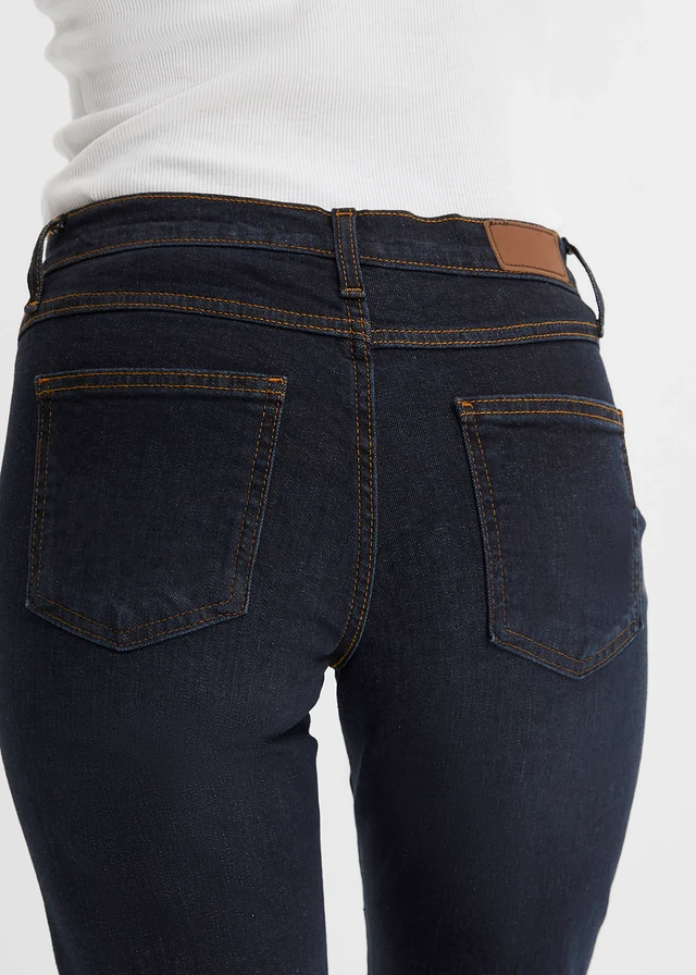 Jean droit taille mi-haute, extensible • bleu foncé used • product-page.page-title-suffix