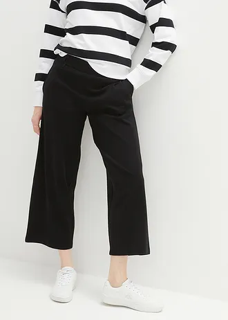 Jupe-culotte à poches et taille élastiquée • noir • Boutique bonprix
