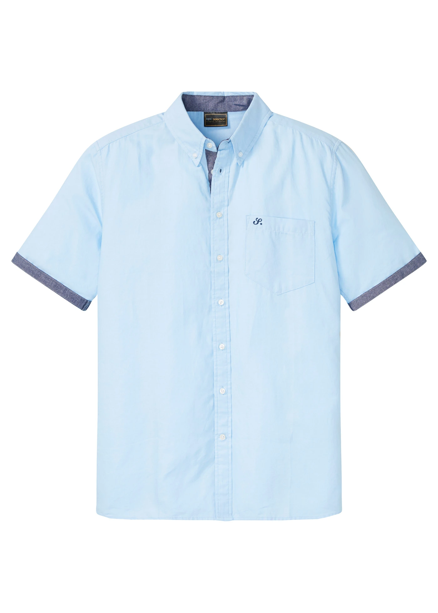 Chemise Oxford manches courtes, 100% coton • bleu clair • Boutique bonprix