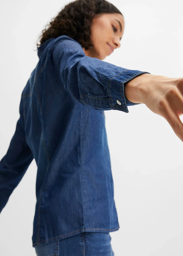 Spijkerblouse, Kleur: blauw denim