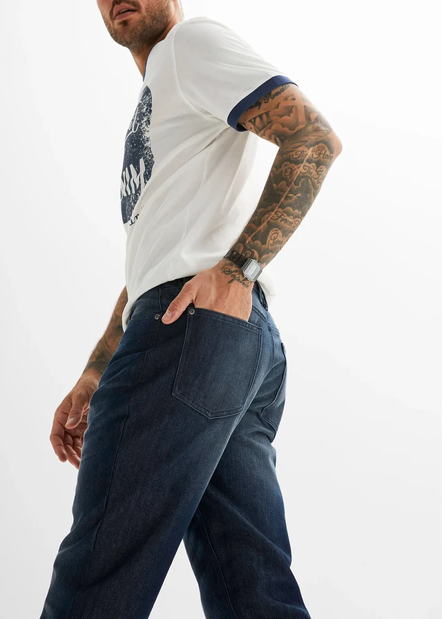 Classic fit jeans, straight • donkerblauw denim • product-page.page-title-suffix